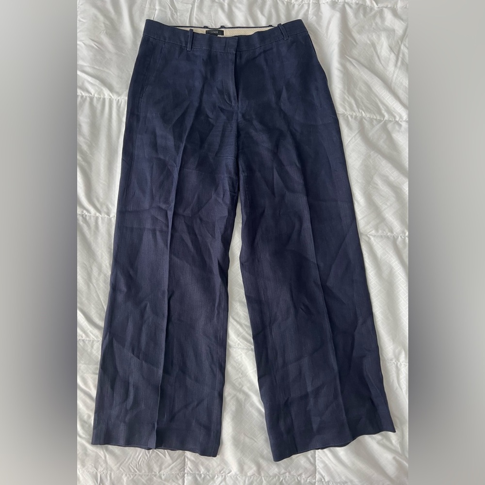 J. Crew Linen Wide Leg Pants